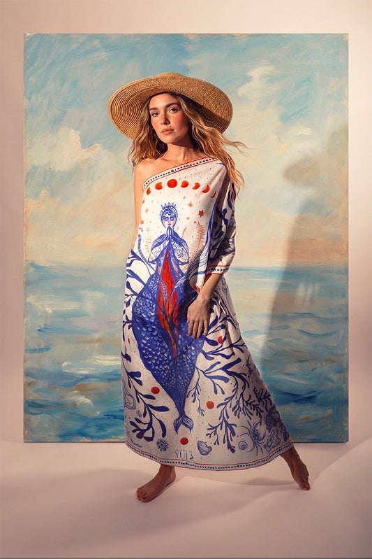 İpek-Pamuk Şal - Goddess of Genesis | Journey of Yula | 140 cm