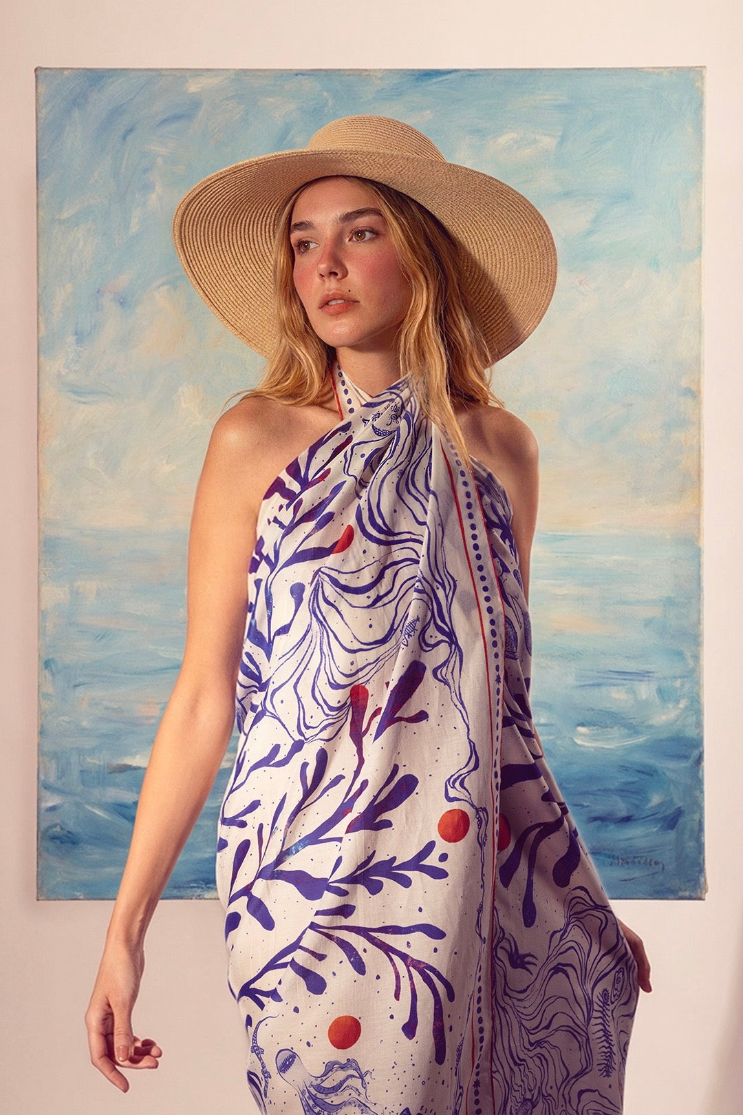 İpek-Pamuk Şal - Goddess of Genesis | Journey of Yula | 140 cm