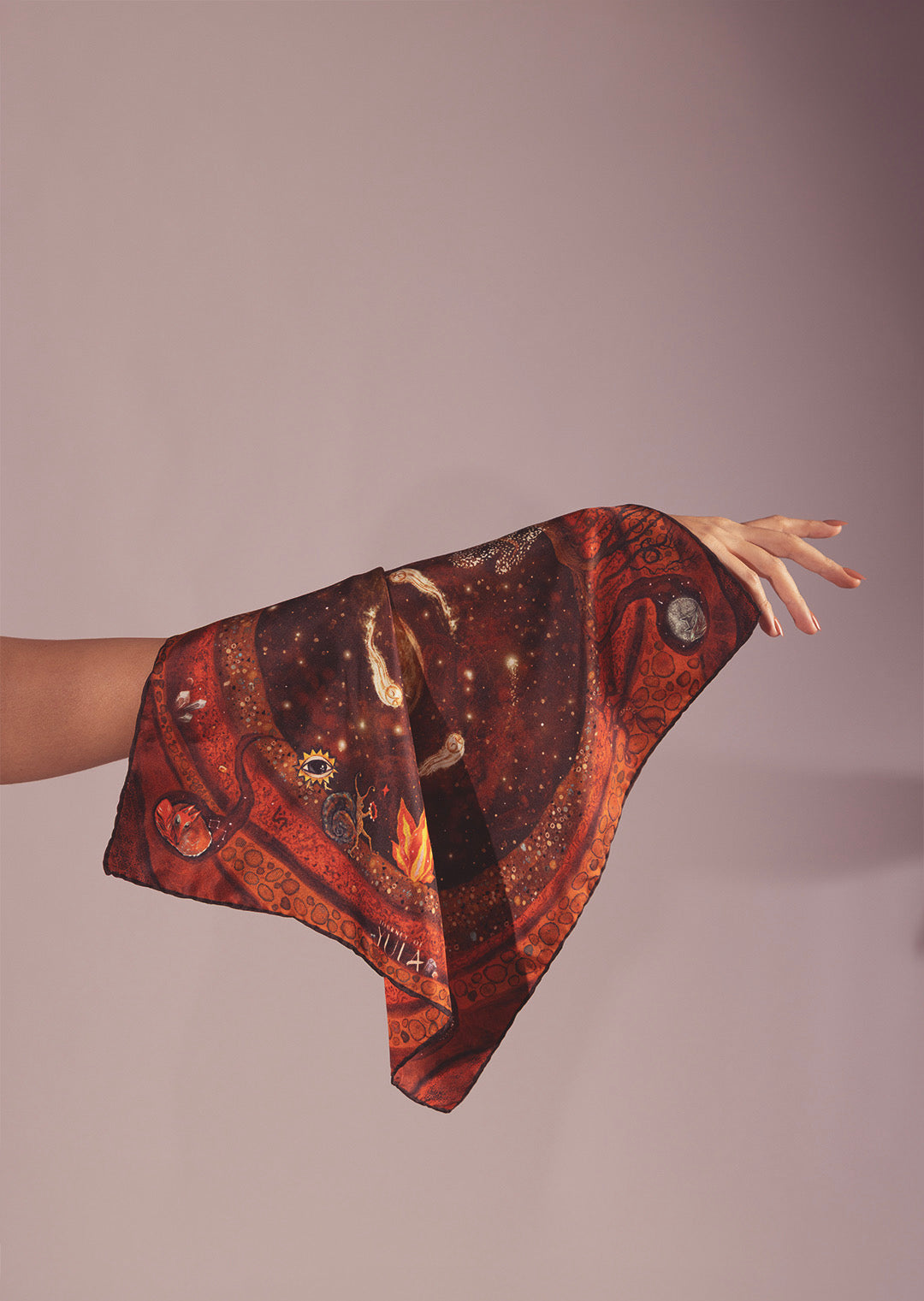 İpek Twill Fular - Ceremony %100 Saf İpek | Journey of Yula | 45cm