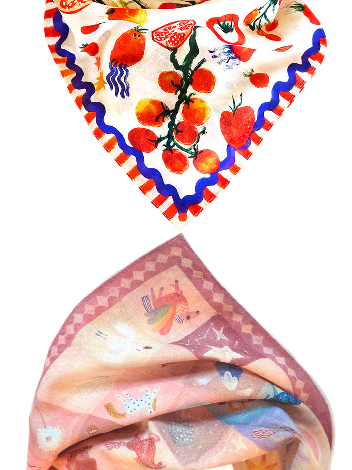 two scarves different design